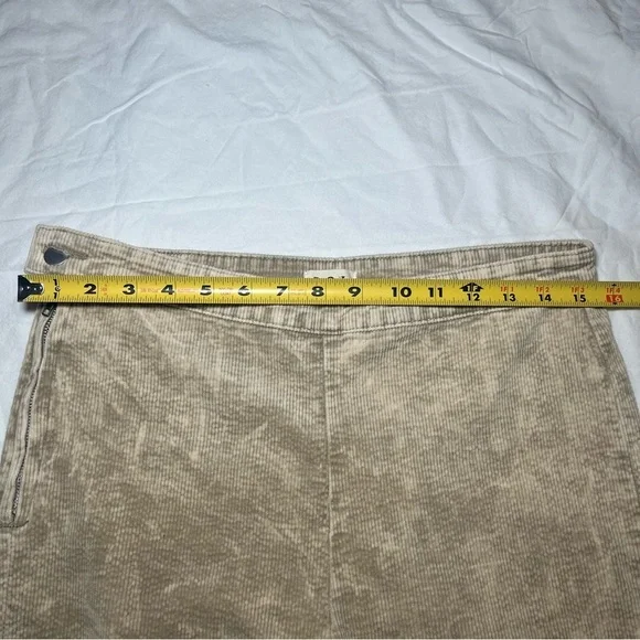 POL Corduroy Flare Pants Women’s Size Large Tan Bleach Wash Anthropologie - Picture 9 of 12